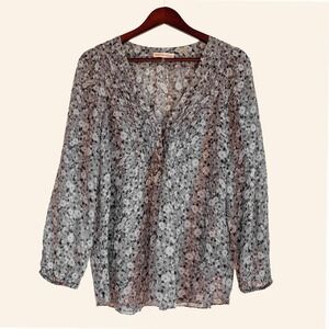 Rebecca Taylor Floral Sheer Blouse